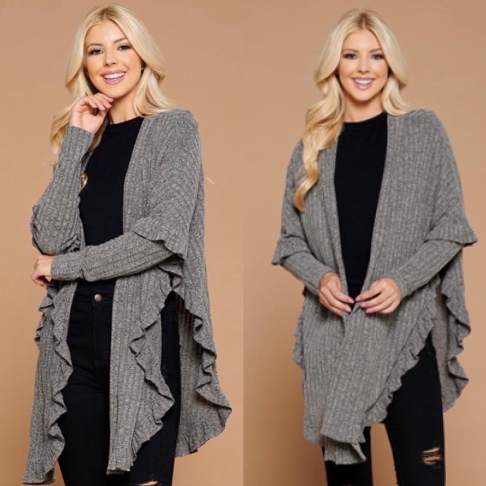 Ruffle cardigan